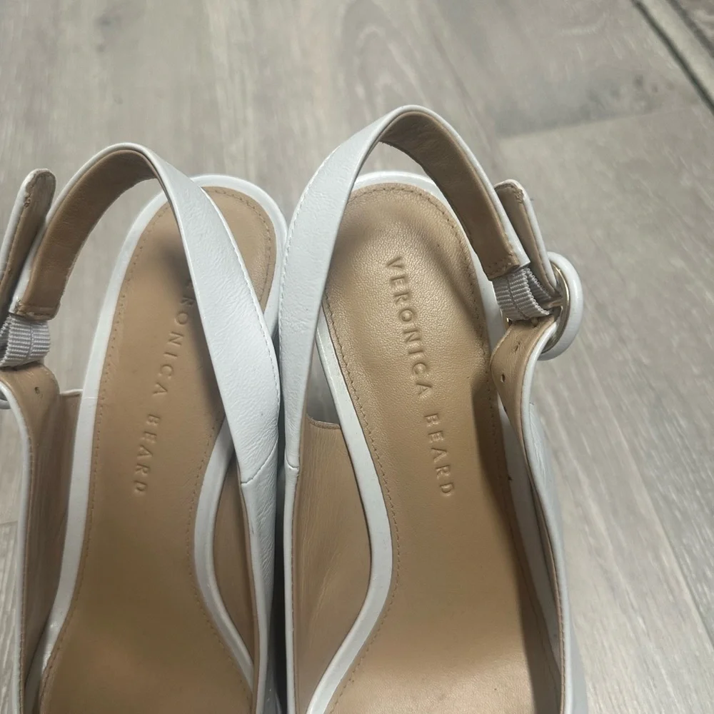 Veronica Beard Peep Toe Slingback Cork Wedge